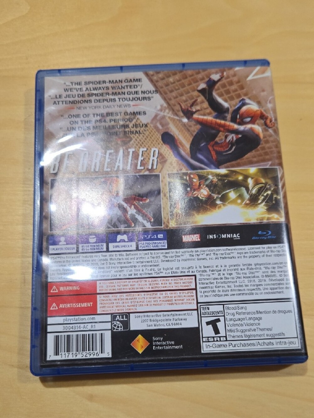 Sony PS4 Marvel Spider-Man - Blue Case with Red Cover Art - Picture 2 of 5